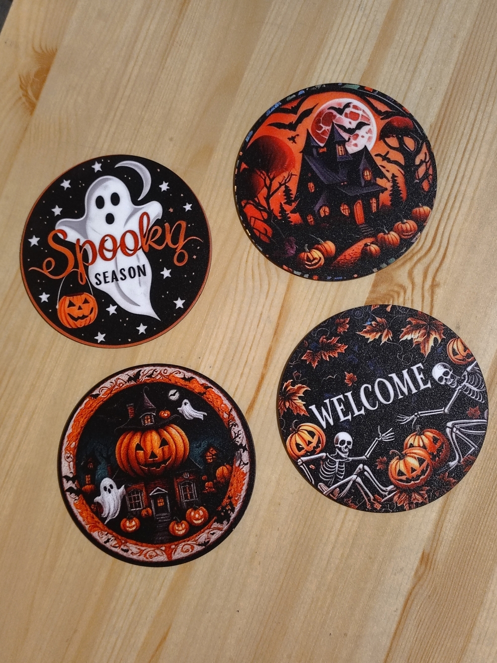 2/$15 Halloween Round Coasters Set